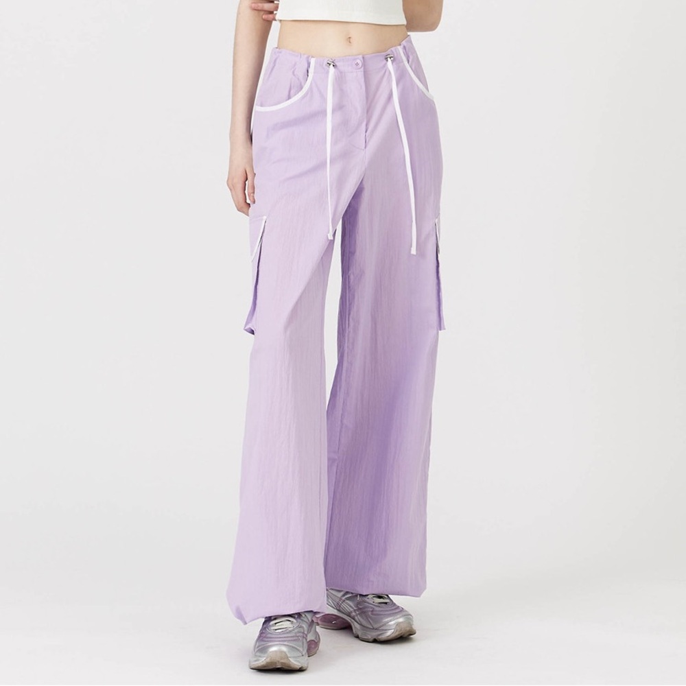 Citybreeze Line color cargo Wide-Leg Pants lilac